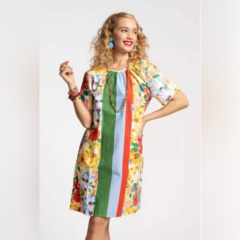 Frances Valentine Mags Floral Picnic Cotton Poplin Dress Size 1X NWT